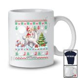 Personalized Custom Name Santa Corgi Riding Llama; Merry Christmas Sweater Moon Animal T-Shirt