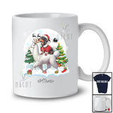 Personalized Custom Name Santa Dachshund Riding Llama; Merry Christmas Moon Snow Animal T-Shirt