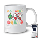 Personalized Custom Name RN Nurse Squad; Humorous Christmas Tree Snowman Santa T-Shirt