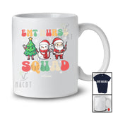 Personalized Custom Name EMT Nurse Squad; Humorous Christmas Tree Snowman Santa T-Shirt