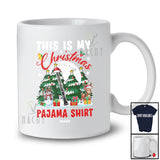Personalized This Is My Christmas Pajama Shirt; Joyful Custom Name Santa Clarinet Player Musician T-Shirt