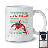 Personalized Custom Name Merry Orcamas; Amazing Christmas Sweater Plaid Orca Killer Whale T-Shirt