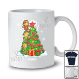 Personalized Custom Name Elf Building Christmas Tree; Merry X-mas Snow Elf; Family T-Shirt