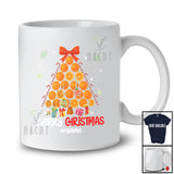 Personalized Custom Name Merry Christmas; Humorous X-mas Tree Orange; Farming Fruit Vegan T-Shirt