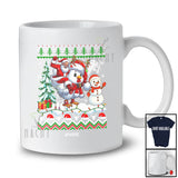 Personalized Custom Name Santa Riding Chicken; Awesome Christmas Sweater Snowman Farmer T-Shirt