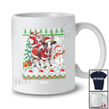 Personalized Custom Name Santa Riding Cow; Awesome Christmas Sweater Snowman Farmer T-Shirt