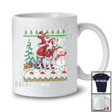 Personalized Custom Name Santa Riding Horse; Awesome Christmas Sweater Snowman Farmer T-Shirt