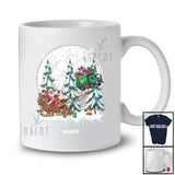 Personalized Custom Name Santa Sledding Garbage Truck Sleigh; Joyful Christmas Tree Moon Driver T-Shirt