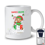 Personalized Custom Name Santa's Helper Elf Squad; Lovely Christmas Elf Candy Cane Family T-Shirt