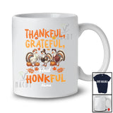 Personalized Custom Name Thankful Grateful Honkful; Lovely Thanksgiving Goose Sound; Farmer T-Shirt
