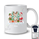 Personalized Custom Name Three Santa Reindeer Goose Christmas Tree; Lovely X-mas Farming Farmer T-Shirt