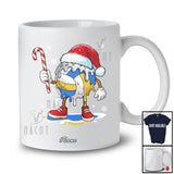 Personalized Custom Name Melting Volleyball Candy Canes; Joyful Christmas Santa Player Sport T-Shirt