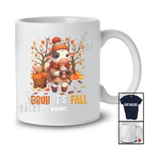 Personalized Custom Name Bruh It's Fall; Amazing Thanksgiving Tree Cow Drink Coffee Pumpkin T-Shirt