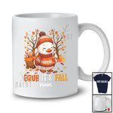 Personalized Custom Name Bruh It's Fall; Amazing Thanksgiving Tree Duck Drink Coffee Pumpkin T-Shirt