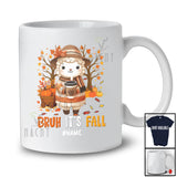Personalized Custom Name Bruh It's Fall; Amazing Thanksgiving Tree Sheep Drink Coffee Pumpkin T-Shirt