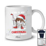 Personalized Custom Name My Christmas Pajama Shirt; Lovely Melting Santa Golf Player T-Shirt