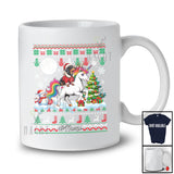 Personalized Custom Name Dachshund Riding Unicorn; Merry Christmas Sweater Moon Animal T-Shirt