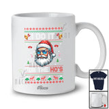 Personalized Custom Name I Do It For Ho's; Awesome Christmas Sweater Santa Sunglasses Face T-Shirt