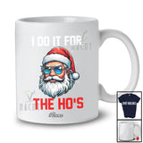 Personalized Custom Name I Do It For The Ho's; Awesome Christmas Santa Sunglasses Face T-Shirt