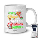 Personalized Custom Name Want To Eat Pizza Watch Christmas Movies; Amusing Family T-Shirt