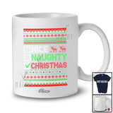 Personalized Custom Name Nice Naughty Christmas; Amusing Sweater X-mas Family Group T-Shirt