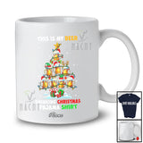 Personalized Custom Name My Beer Drinking Christmas Pajama; Joyful Beer X-mas Tree Drunker T-Shirt