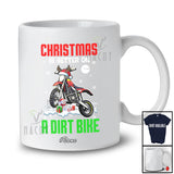 Personalized Custom Name Christmas Is Better On A Dirt Bike; Joyful Riding Reindeer Santa T-Shirt