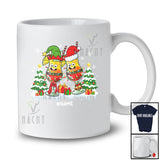 Personalized Custom Name Two Santa Elf Cocktail Glasses; Amazing Christmas Drinking Drunker T-Shirt