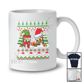 Personalized Custom Name Two Santa Elf Whiskey Glasses; Amazing Christmas Sweater Drinking T-Shirt