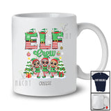 Personalized Custom Name Elf Crew; Amusing Christmas Tree Three Elf Snowing; Girls Family T-Shirt