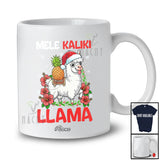 Personalized Custom Name Mele Kaliki Llama; Humorous Christmas Hawaiian Hawaii Lover T-Shirt