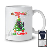 Personalized Custom Name Official Tree Climber; Lovely Christmas Black Cat Damage; Family T-Shirt