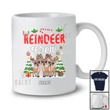 Personalized Custom Name Reindeer Crew; Amusing Christmas Tree Three Reindeer Snowing; Family T-Shirt
