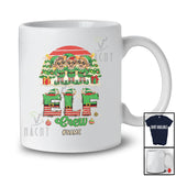 Personalized Custom Name Vintage Retro Elf Crew; Amusing Christmas Tree Three Elf; Boys Family T-Shirt