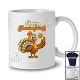 Personalized Custom Name Happy Thanksgiving; Adorable Turkey Fall Autumn Leaf; Family T-Shirt