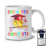 2nd Grade Level Complete, Joyful Last Day Of School Softball Player Playing, Girls Students Group T-Shirt