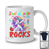 2nd Grade Rocks, Adorable Dabbing Unicorn School Things, Matching Students Teacher Group T-Shirt