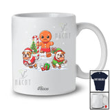 Personalized Custom Name Bulldog Chase Gingerbread; Humorous Christmas Naughty T-Shirt