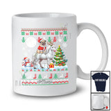 Personalized Custom Name Santa Pug Riding Horse; Merry Christmas Sweater Moon Animal T-Shirt