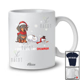 Personalized Custom Name Don't See Any Snowman; Lovely Christmas Naughty Dachshund Damage T-Shirt