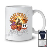 Personalized Custom Name Basketball Squad; Scary Halloween Moon; Sport Player Playing Team T-Shirt