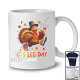 Personalized Custom Name It's Leg Day; Amusing Thanksgiving Turkey Running Workout; Fitness Runner T-Shirt