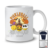 Personalized Custom Name Pickleballs Squad; Scary Halloween Moon; Sport Player Playing Team T-Shirt
