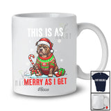 Personalized Custom Name This Is As Merry As I Get; Humorous Christmas Angry Santa Pit Bull T-Shirt
