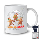 Personalized Custom Name About To Ginger Snap; Merry Christmas Three Gingerbread; Baker T-Shirt