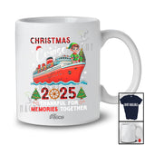 Personalized Custom Name Christmas Cruise 2025 Together; Joyful Elf Friends Family Group T-Shirt