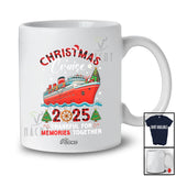 Personalized Custom Name Christmas Cruise 2025 Together; Joyful Friends Family Group T-Shirt