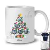 Personalized Custom Name Santa Darts Christmas Tree; Joyful X-mas Lights Darts Player Group T-Shirt