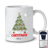 Personalized Custom Name Merry Christmusk; Humorous Christmas Tree Musky Muskie Fish Fishing T-Shirt