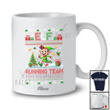 Personalized Custom Name Elf Running Team; Awesome Christmas Sweater Runner Group T-Shirt